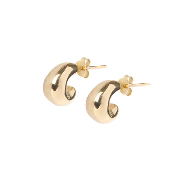 DINOSAUR DESIGNS| Small Liquid Loop Earrings | Brass