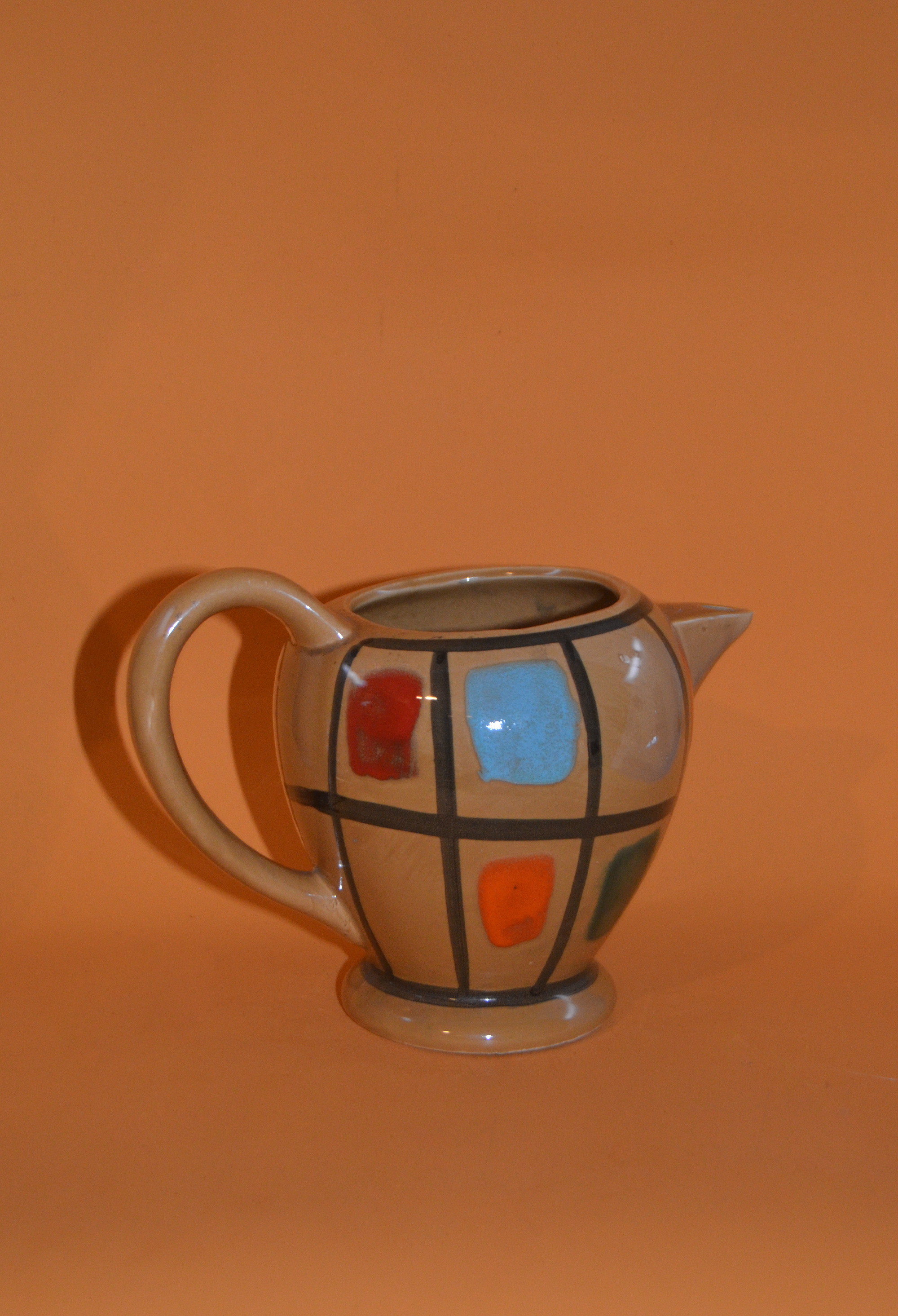 Handpainted Geometric Teapot