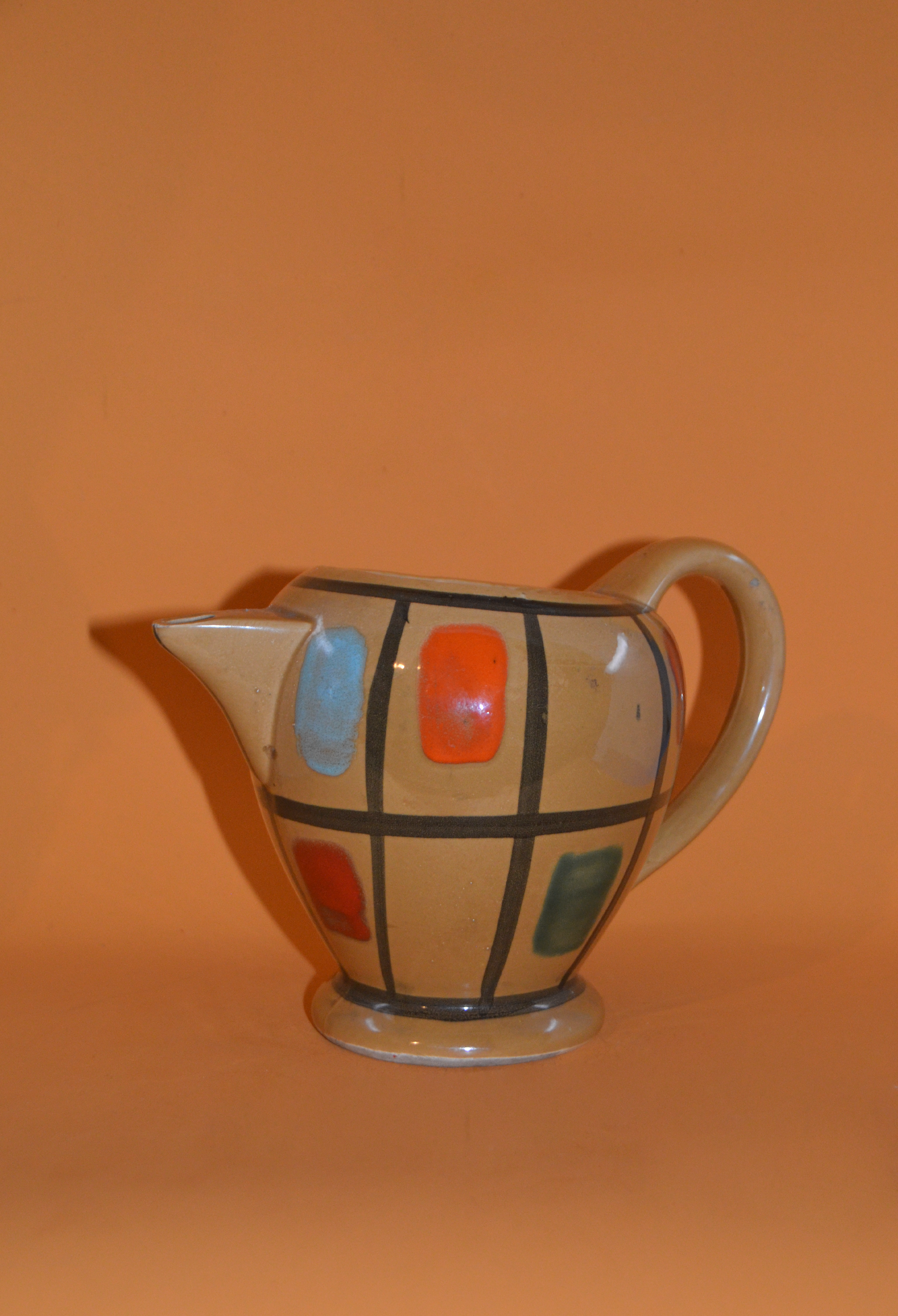 Handpainted Geometric Teapot