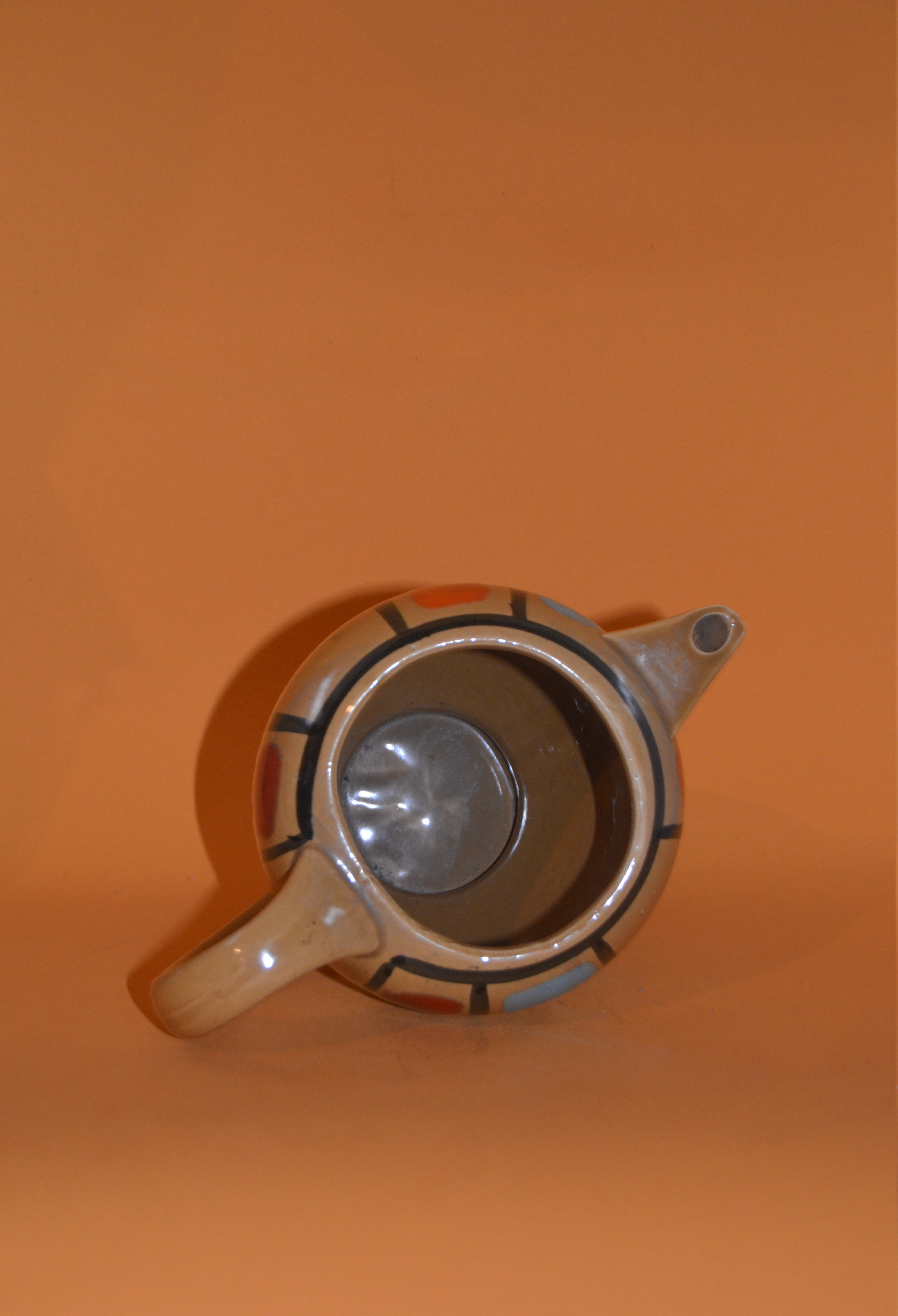 Handpainted Geometric Teapot