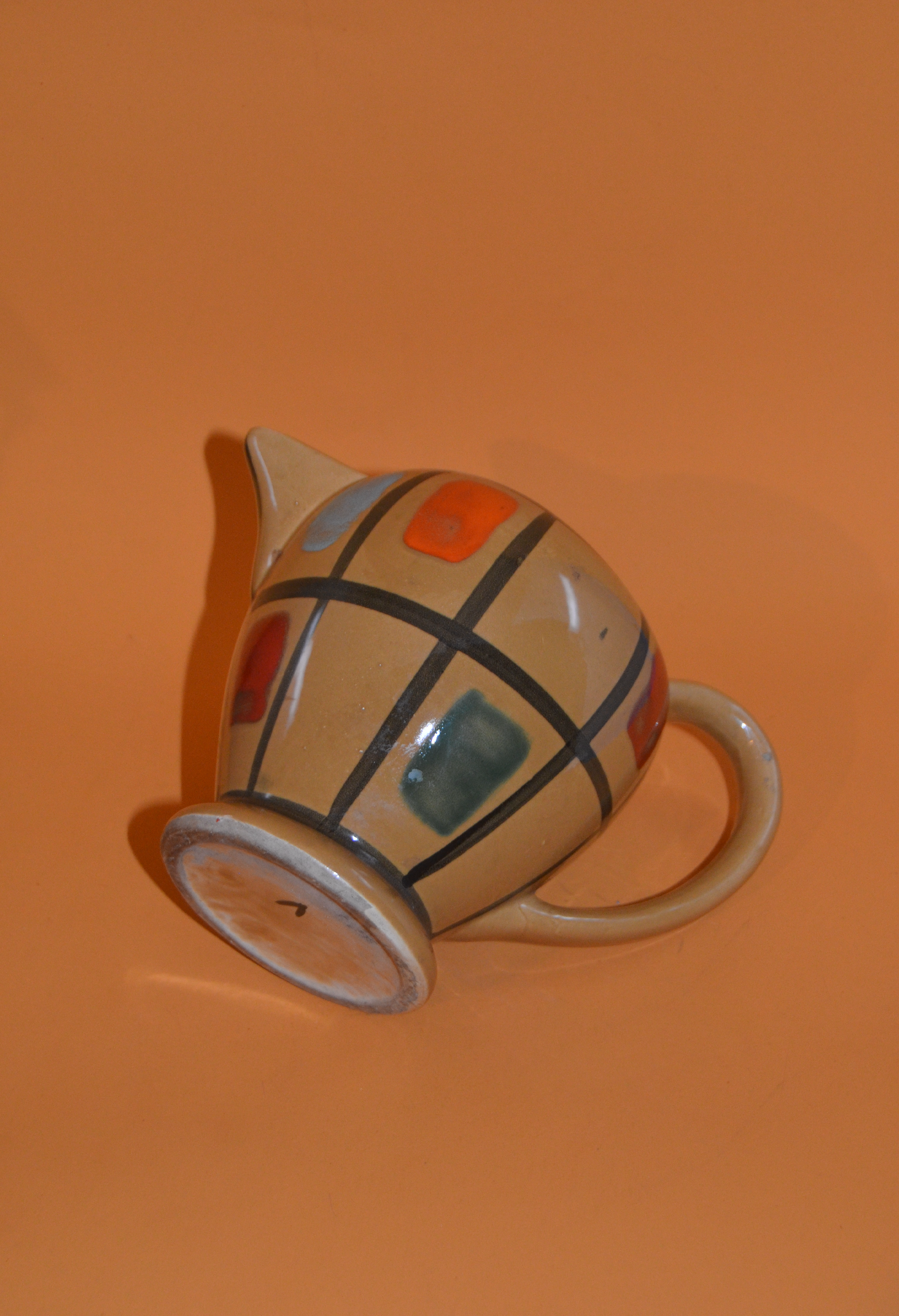 Handpainted Geometric Teapot