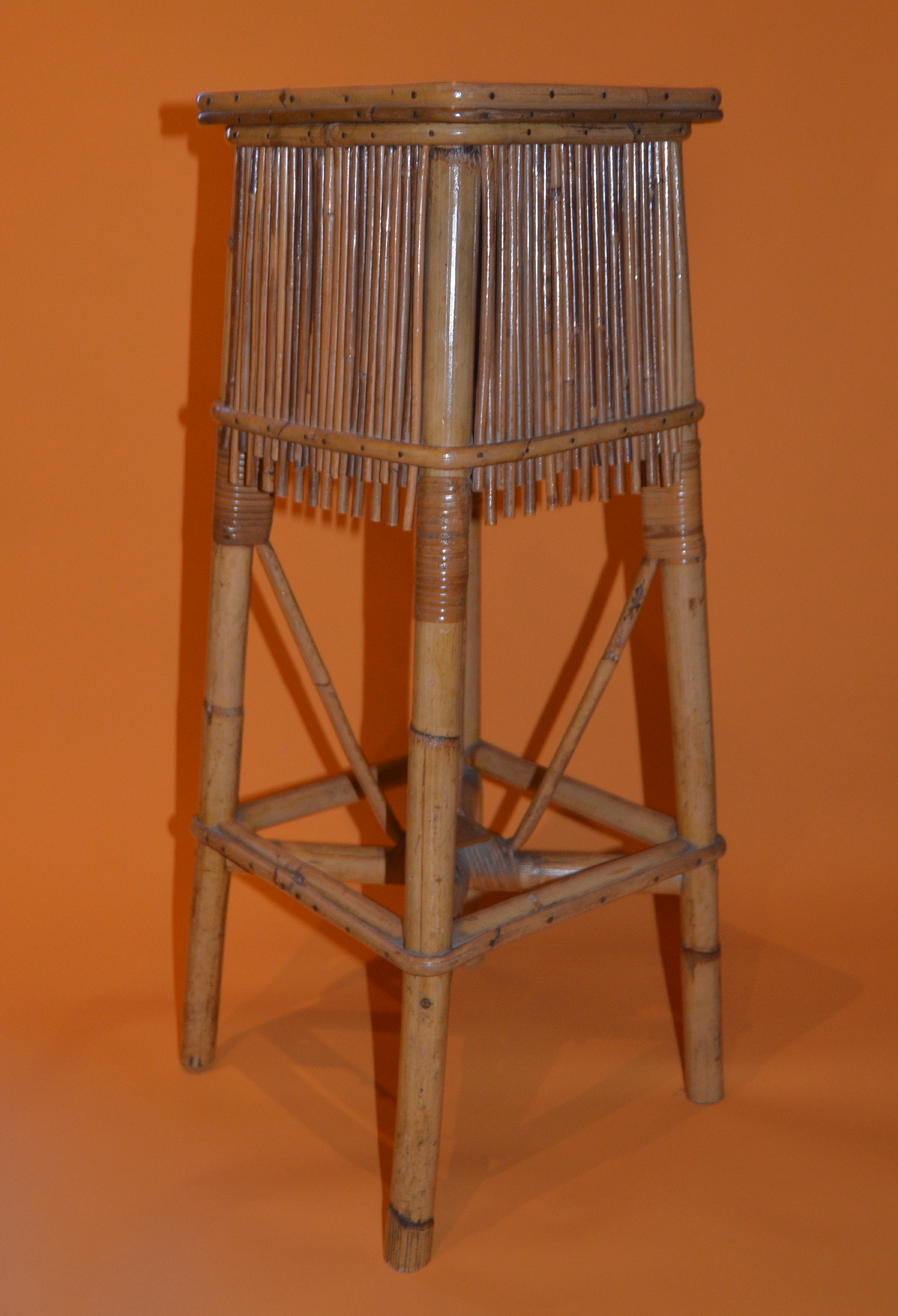 Split Cane Urn Stand