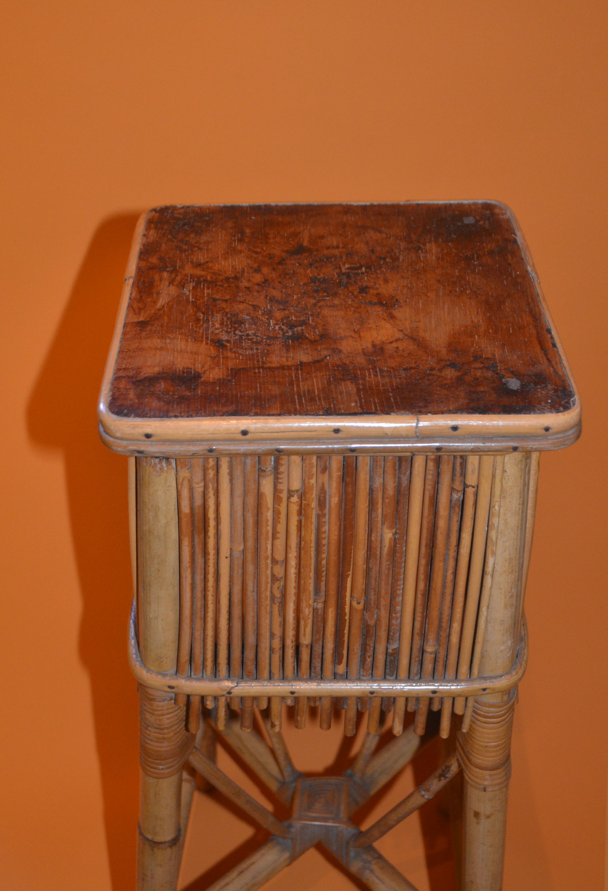 Split Cane Urn Stand