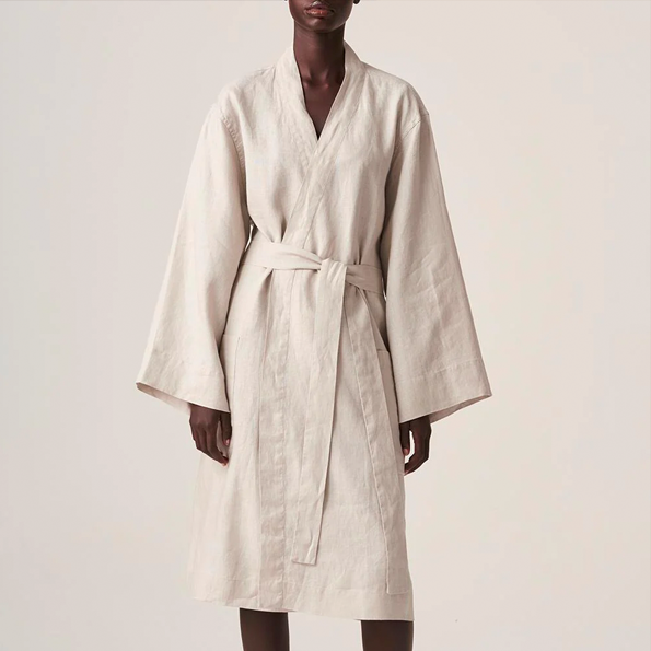 IN BED| 100% Linen Robe