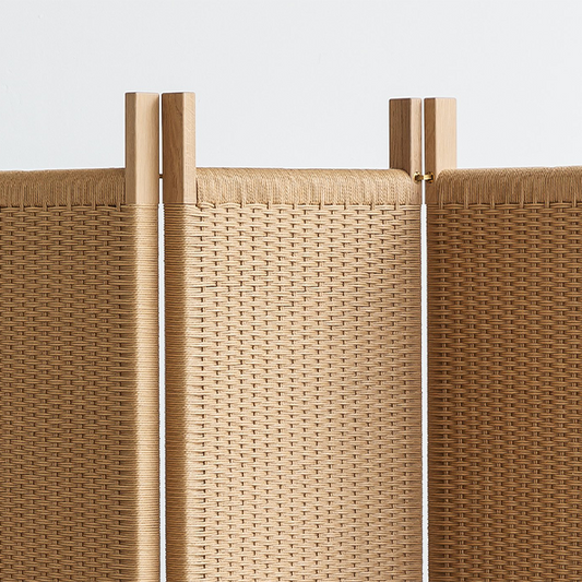 Woven Danish Cord Folding Screen