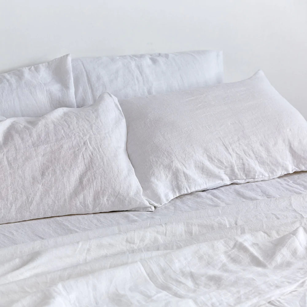 100% Linen Flat Sheet | White